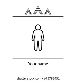 Man - vector line icon