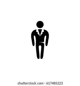Man vector logo illustration isolated sign, symbol. Icon pictogram for web graphics