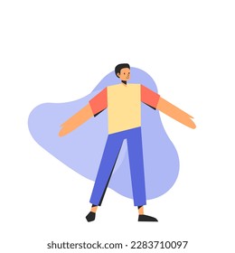 Ilustración vectorial de pose masculina