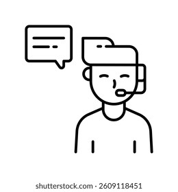 Man vector outline icon. EPS 10 file