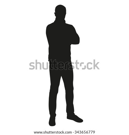 Man Vector Silhouette Stock Vector (Royalty Free) 343656779 - Shutterstock