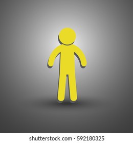 Man vector web icon.