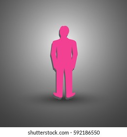 Man vector web icon.