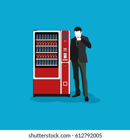 man and the vending machine