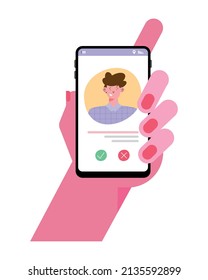 hombre en videollamada por teléfono móvil
