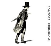 Man - Vintage engraved illustration - "Les Francais" by L.Curmer in 1842 France