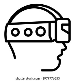 Man virtual glasses icon. Outline Man virtual glasses vector icon for web design isolated on white background