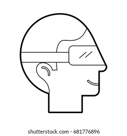 Man with virtual reality glasses