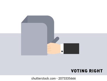 un hombre votando derecho al vector del día de las elecciones