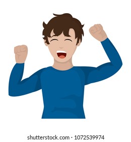 man waking up and yawning with pijama clothes