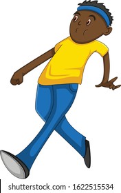 A man walk casually vector cartoon