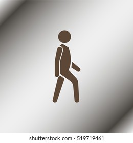 Man walk icon.