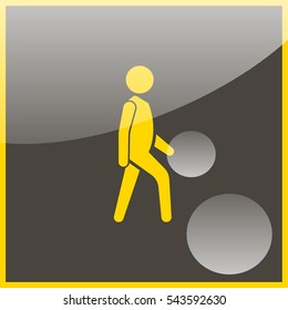 Man walk icon.