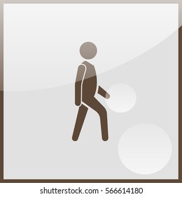Man walk icon.