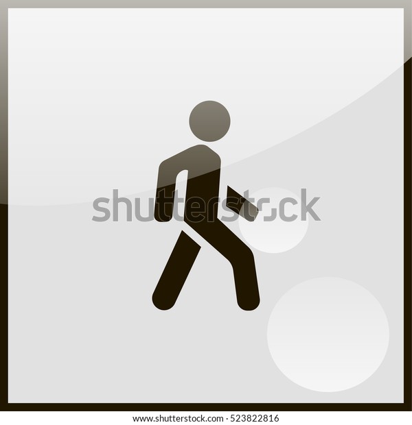 Man Walk Icon Stock Vector (Royalty Free) 523822816