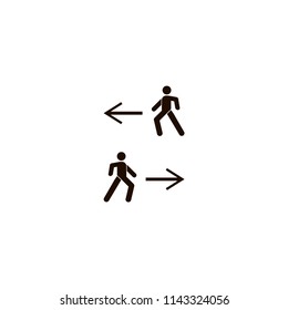 Man walk icon. flat design
