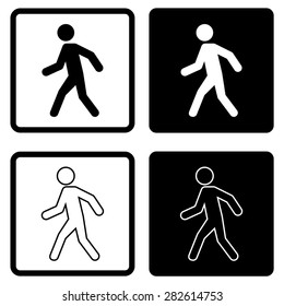 Man walk icon vector