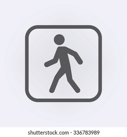 Man walk icon . Vector illustration