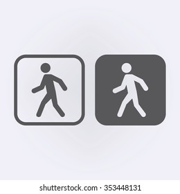 Man walk icon . Vector illustration