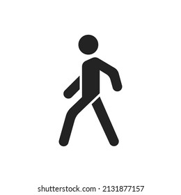 Man walk icon. Vector symbol pedestrian. Simple people icon. EPS10