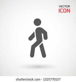 Man walk icon . Walking man vector icon. People walk sign illustration. pedestrian vector sign symbol on white background