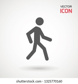 Man walk icon . Walking man vector icon. People walk sign illustration. pedestrian vector sign symbol on white background