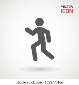 Man walk icon . Walking man vector icon. People walk sign illustration. pedestrian vector sign symbol on white background