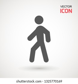 Man walk icon . Walking man vector icon. People walk sign illustration. pedestrian vector sign symbol on white background