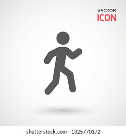 Man walk icon . Walking man vector icon. People walk sign illustration. pedestrian vector sign symbol on white background