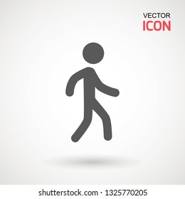 Man walk icon . Walking man vector icon. People walk sign illustration. pedestrian vector sign symbol on white background