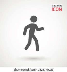 Man walk icon . Walking man vector icon. People walk sign illustration. pedestrian vector sign symbol on white background