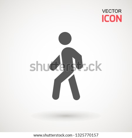 Man walk icon . Walking man vector icon. People walk sign illustration. pedestrian vector sign symbol on white background