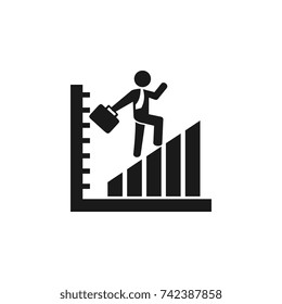 man walk on graph.man