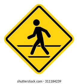 Man Walk , Road Sign