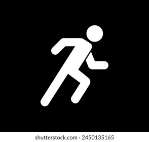 Man walk and run icon set . People symbol . Vector illustration