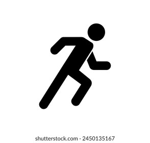 Man walk and run icon set . People symbol . Vector illustration