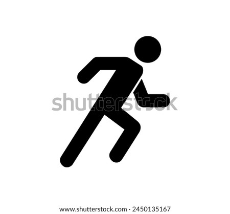 Man walk and run icon set . People symbol . Vector illustration