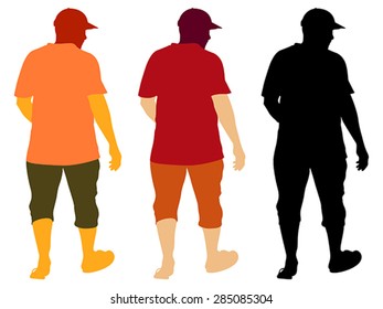 Man walk silhouette
