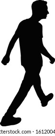 a man walking body silhouette vector
