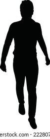 ein männlicher Laufkörper-Silhouette-Vektorgrafik