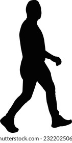 ein männlicher Laufkörper-Silhouette-Vektorgrafik