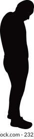 ein männlicher Laufkörper-Silhouette-Vektorgrafik