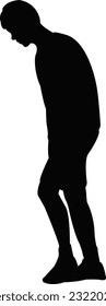 un vector de silueta de cuerpo caminando
