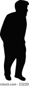a man walking body silhouette vector