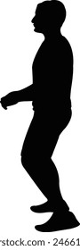 un hombre caminando silueta del cuerpo Vector