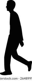 Un hombre caminando Vector de silueta corporal
