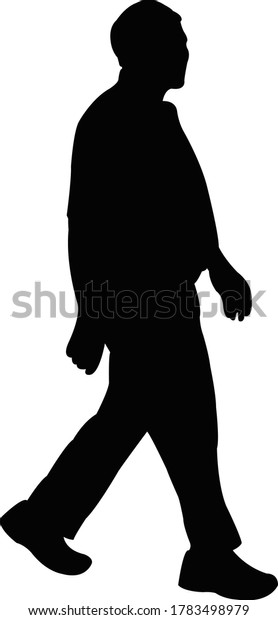 Man Walking Body Silhouette Vector Stock Vector (Royalty Free ...