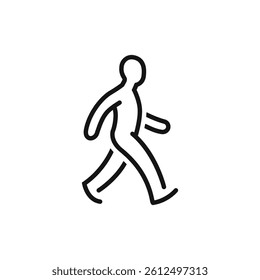 Man walking by foot icon template. Pedestrian pictogram. For maps, sign, scheme, navigation city-oriented application and infographic