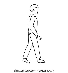 Man walking cartoon