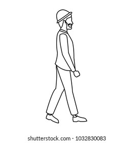 Man walking cartoon